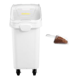 Rice Storage Container, 21Gallon/80L Capacity Large Dog Food Dispenser Bin, Kitchen Ingredient Grain Cereal Flour Bin, Pet food Containers with W