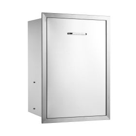 Pull Out Trash Drawer 19.7W x 26.5H Inch Outdoor Kitchen Drawers Stainless Steel with Trash Bag Ring for BBQ Island or Grill Station